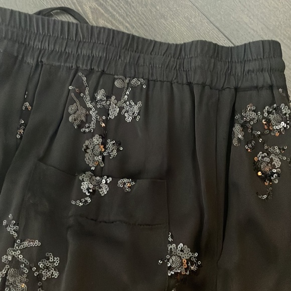 NWT Black Floral Embellished Pants - Picture 14 of 17